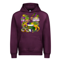 Mauve Wine Mardi Gras Coffee Cups Urban Hoodie - BundleAndBundleShop