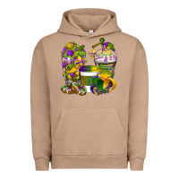 Pigment Burro Mardi Gras Coffee Cups Urban Hoodie - BundleAndBundleShop