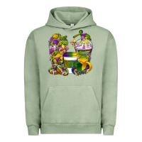 Pigment Oil Green Mardi Gras Coffee Cups Urban Hoodie - BundleAndBundleShop