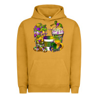 Pigment Peanut Butter Mardi Gras Coffee Cups Urban Hoodie - BundleAndBundleShop