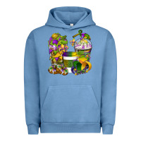 Pigment Pebble Blue Mardi Gras Coffee Cups Urban Hoodie - BundleAndBundleShop