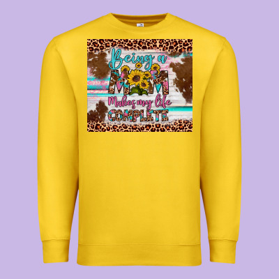 Being A Mom Makes My Life Complete Premium Sweatshirt Designed By Artiststas
