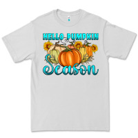 Dove Grey hello pumpkin season Premium Tee - Artiststas