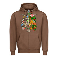 Chestnut skeleton chest christmas Zipper Hoodie - FaDigitalArtStudio