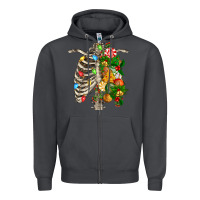 Smoke skeleton chest christmas Zipper Hoodie - FaDigitalArtStudio