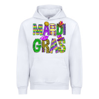 White Western Mardi Gras Urban Hoodie - BundleAndBundleShop