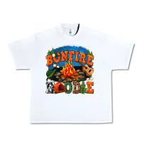 White bonfire hoodie Urban Heavy Tee - texasbilliewilder