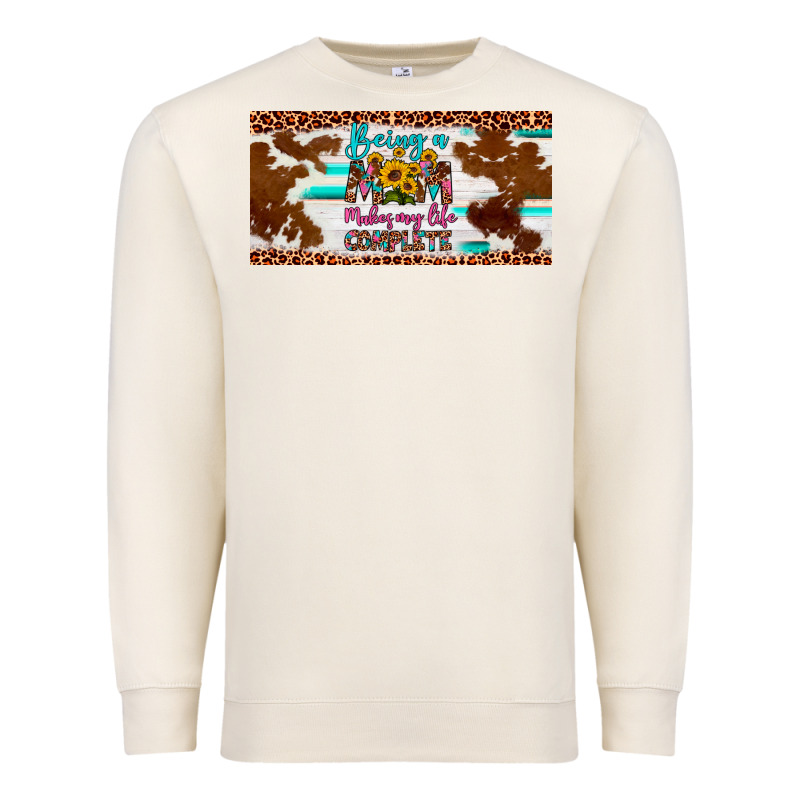 Being A Mom Makes My Life Complete License Plate Premium Sweatshirt by Artiststas | Teevron