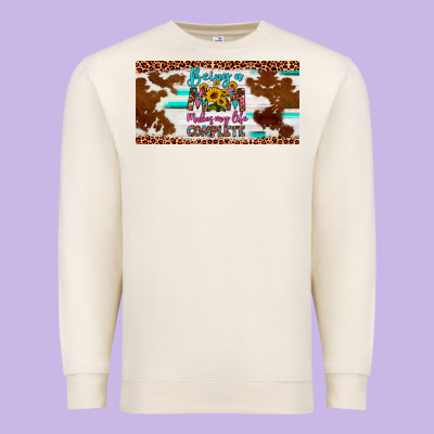 Being A Mom Makes My Life Complete License Plate Premium Sweatshirt Designed By Artiststas