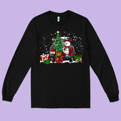 Christmas Truck Long Sleeve Tee Designed By Ranaportraitstore