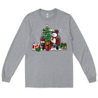 Heather Grey christmas truck Long Sleeve Tee - RanaPortraitStore