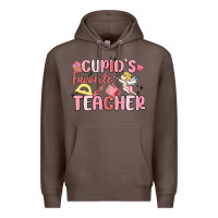 Coffee cupid's favorite teacher Premium Hoodie - MaliasSmallBusiness