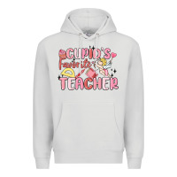 Dove Grey cupid's favorite teacher Premium Hoodie - MaliasSmallBusiness