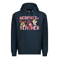 Navy cupid's favorite teacher Premium Hoodie - MaliasSmallBusiness