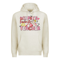 Oatmeal Heather cupid's favorite teacher Premium Hoodie - MaliasSmallBusiness