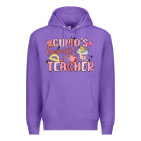 Purple cupid's favorite teacher Premium Hoodie - MaliasSmallBusiness