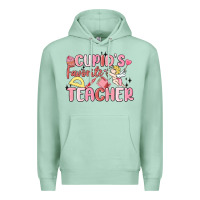 Seafoam cupid's favorite teacher Premium Hoodie - MaliasSmallBusiness