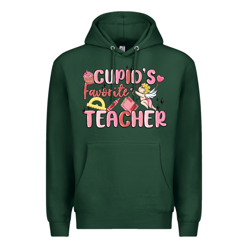 Cupid's Favorite Teacher Premium Hoodie by MaliasSmallBusiness | Teevron