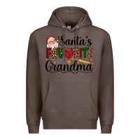 Coffee santa's favorite grandma Premium Hoodie - AdoDesignShop