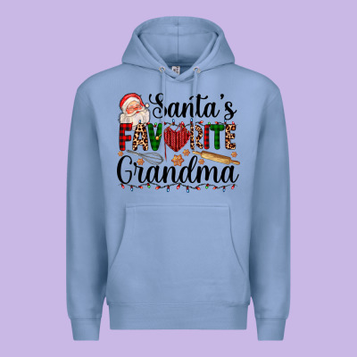 Santa's Favorite Grandma Premium Hoodie Designed By Adodesignshop