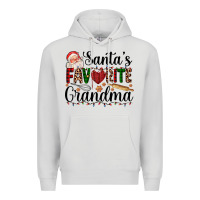 Dove Grey santa's favorite grandma Premium Hoodie - AdoDesignShop