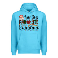 Ocean Blue santa's favorite grandma Premium Hoodie - AdoDesignShop
