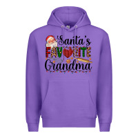 Purple santa's favorite grandma Premium Hoodie - AdoDesignShop