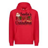 Red santa's favorite grandma Premium Hoodie - AdoDesignShop