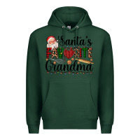 Sports Green santa's favorite grandma Premium Hoodie - AdoDesignShop