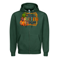 Sports Green hello pumpkin season Zipper Hoodie - RacoonDesign