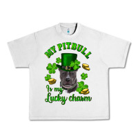 Lunar Rock St. Patrick's Day My Pitbull Is My Lucky Charm With Hat Urban Heavy Tee - RanaPortraitStore
