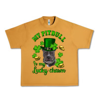 Peanut Butter St. Patrick's Day My Pitbull Is My Lucky Charm With Hat Urban Heavy Tee - RanaPortraitStore