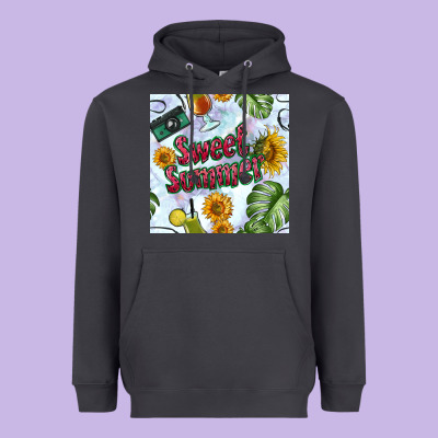 Sweet Summer Seamless Pattern Heavyweight Hoodie Designed By Bundleandbundleshop