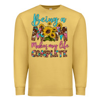 Antique Gold being a mom makes my life complete Premium Sweatshirt - Artiststas