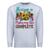Heather Grey being a mom makes my life complete Premium Sweatshirt - Artiststas