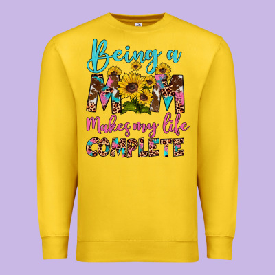 Being A Mom Makes My Life Complete Premium Sweatshirt Designed By Artiststas