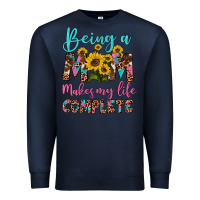 Navy being a mom makes my life complete Premium Sweatshirt - Artiststas