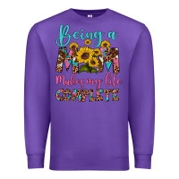 Purple being a mom makes my life complete Premium Sweatshirt - Artiststas