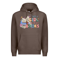 Coffee just a girl who loves books Premium Hoodie - MaliasSmallBusiness