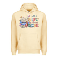 Pina Colada just a girl who loves books Premium Hoodie - MaliasSmallBusiness
