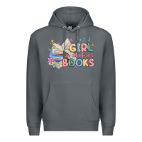 Rock just a girl who loves books Premium Hoodie - MaliasSmallBusiness