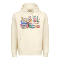 Sandshell just a girl who loves books Premium Hoodie - MaliasSmallBusiness