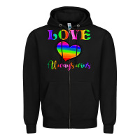 Black love always wins Zipper Hoodie - HRA Design Shop