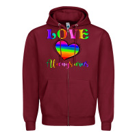 Burgundy love always wins Zipper Hoodie - HRA Design Shop