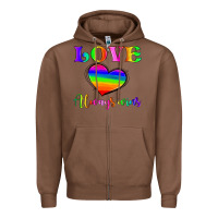 Chestnut love always wins Zipper Hoodie - HRA Design Shop