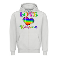 Dove Grey love always wins Zipper Hoodie - HRA Design Shop