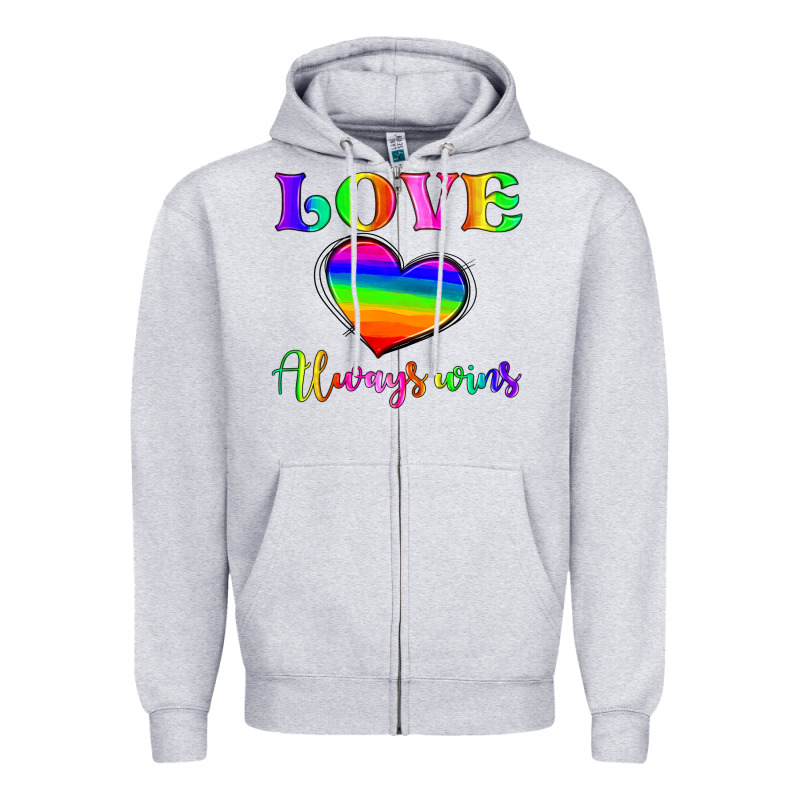 Love Always Wins Zipper Hoodie by HRA Design Shop | Teevron