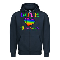 Navy love always wins Zipper Hoodie - HRA Design Shop