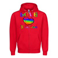 Red love always wins Zipper Hoodie - HRA Design Shop