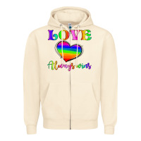 Sandshell love always wins Zipper Hoodie - HRA Design Shop